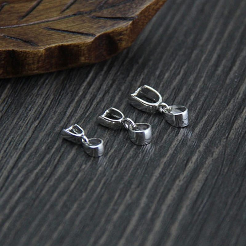 2pcs 925 Sterling Silver Color Pendant Clip Buckle Melon Buckle Making Silver Accessories Jewelry DIY Components Connector