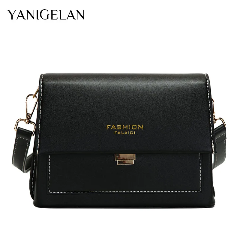 

Fashion Flap Crossbody Bags For Women Leather Small Square Bag Casual Clutches 2021 Autumn Designer Shoulder Bags Simple Purses