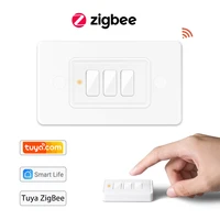 tuya zigbee 3 0 wireless us 3 gang remote control switch compatible with smart life home assistant zigbee2mqtt diy