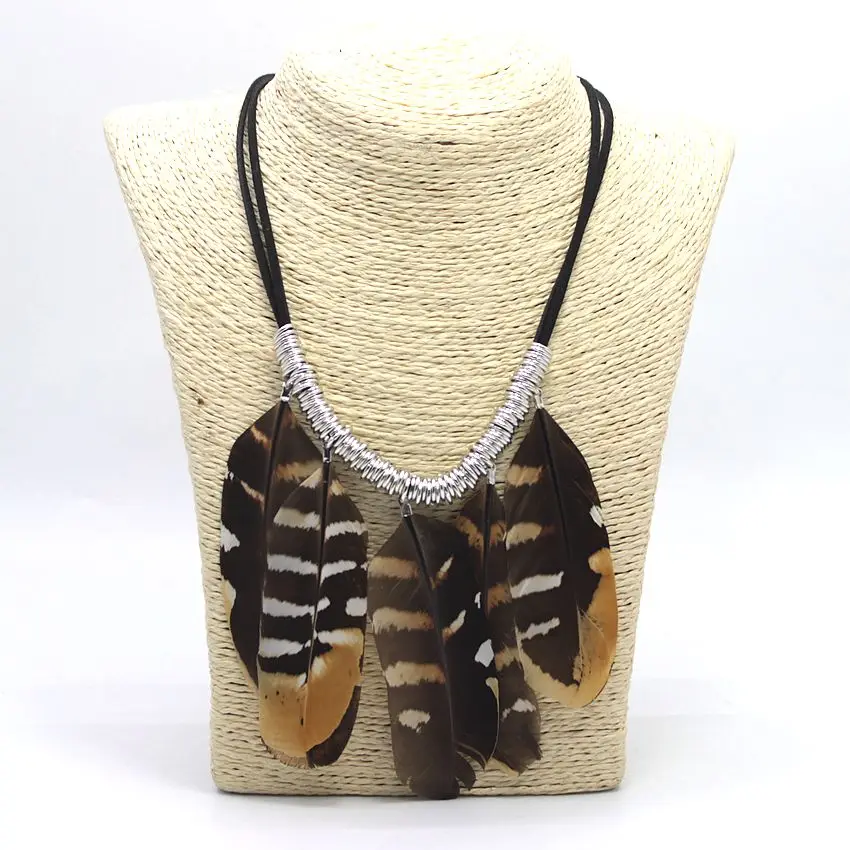 Акции! Очень дешево! Ожерелье с перьями модные женские украшения винтажная