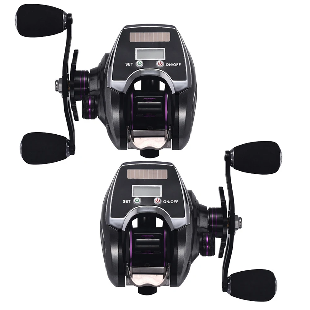 

Катушка для заброса приманки 8,0/1, высокоскоростная Рыболовная катушка 18 + 1 шарикоподшипников, с цифровым дисплеем и питанием от солнечной б...