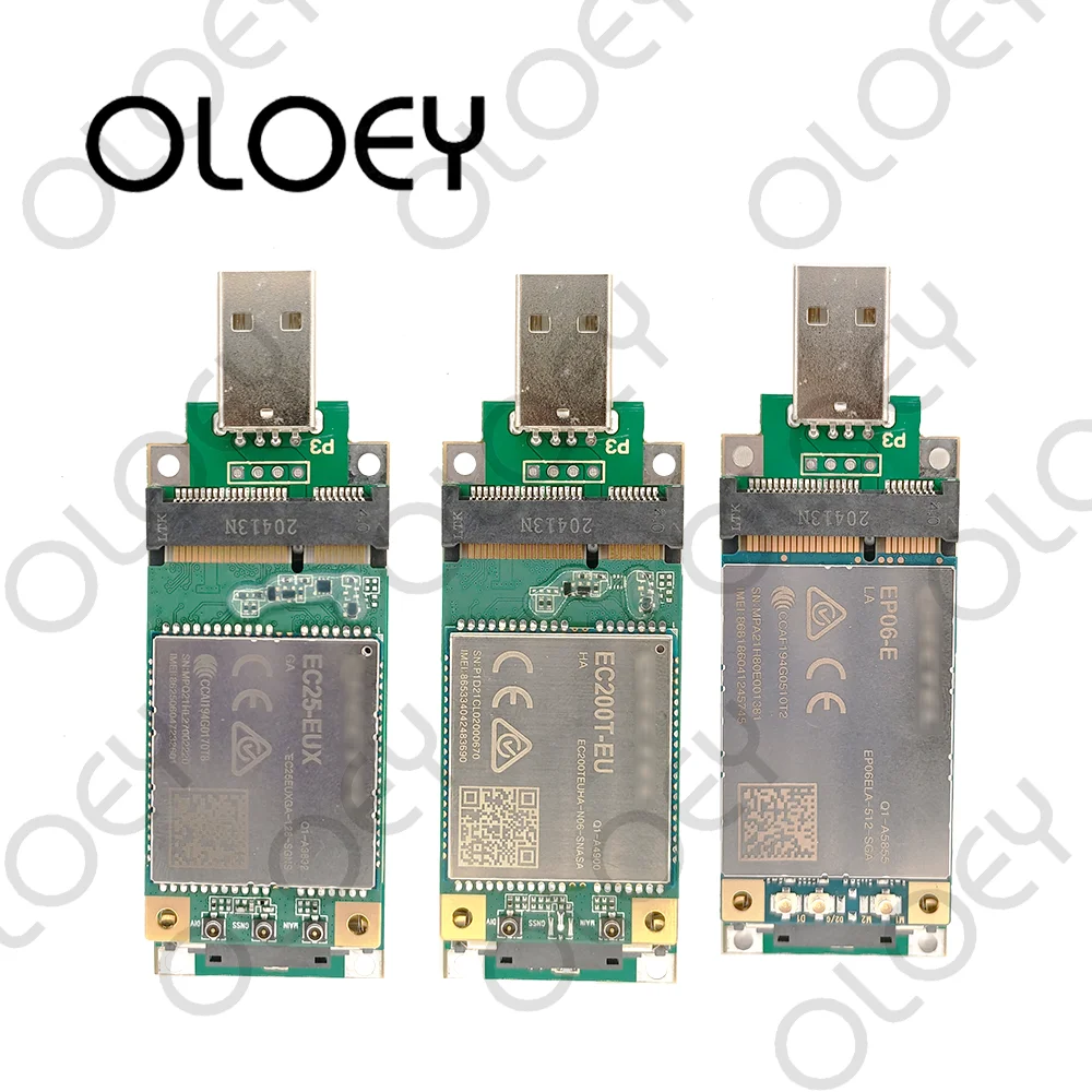 

Minipcie to USB Adapter With SIM Card Slot + Quectel Mini PCIE EC200T-EU / EP06-E / EC25-EUX 4G LTE IoT Module