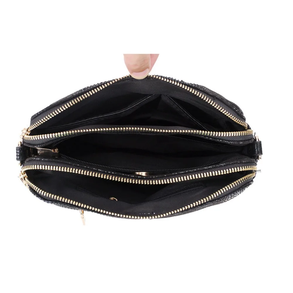 Женская сумка мессенджер MJ маленькая из искусственной кожи с цепочкой и змеиным