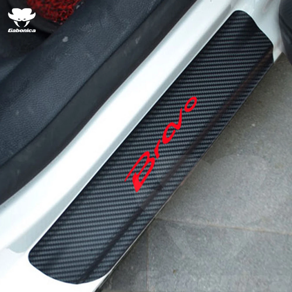 Автомобильная наклейка на дверь из углеродного волокна с защитой от царапин и