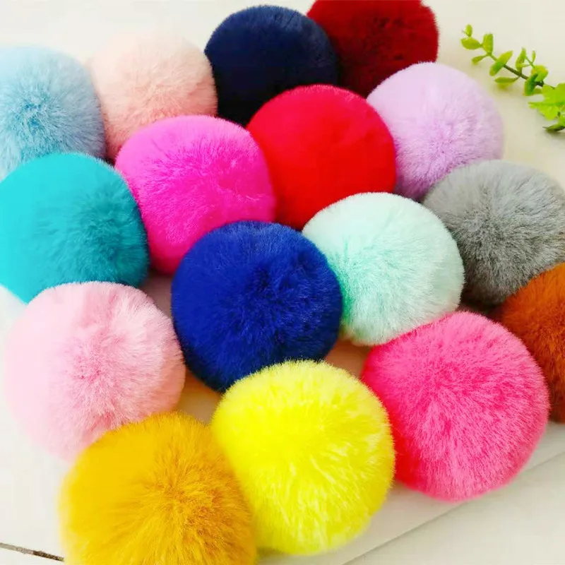 

8 см красочные пушистые плюшевые мягкие шарик-помпон, поделки, детские игрушки, Свадебный декор, «сделай сам», украшения ручной работы, аксес...