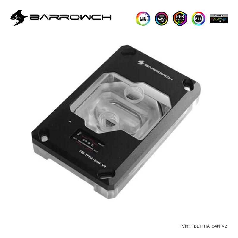 Кулер для процессора BARROWCH AMD RYZEN AM4/AM3 +/FM2 + блок водяного охлаждения светодиодный