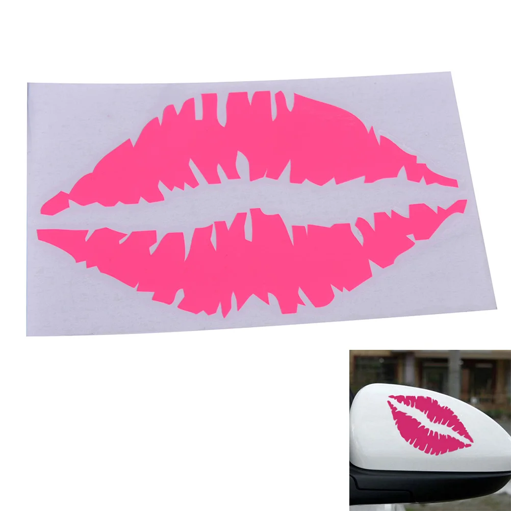 

Sexy Rose Lips Car Motor Sticker Decor Accessory Funny Reflective Souvenior Car Stickers Styling Modified 1 Pcs