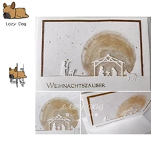 Рождественская рамка для резки металла трафарет скрапбукинга DIY