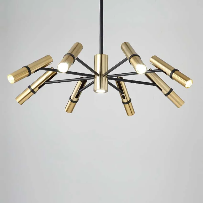 

Modern Gold Tube led Chandelier Lighting nordic 6/8 lights Living dining room bedroom kitchen indoor hanging lamp spot light