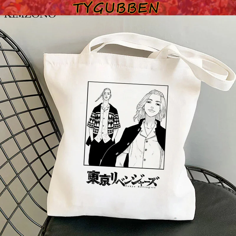 

Tokyo Revengers Shopping Bag Handbag Canvas Shopper Bolso Cotton Eco Bag Tote Reusable Sac Tissu Large-capacity Shoulder Bags