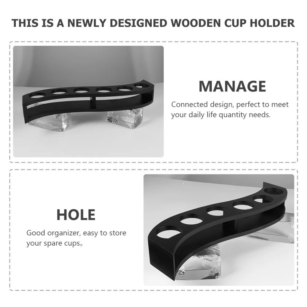 

Practical Cup Holder Cup Drying Rack Wooden Cups Storage Rack Glass Holder