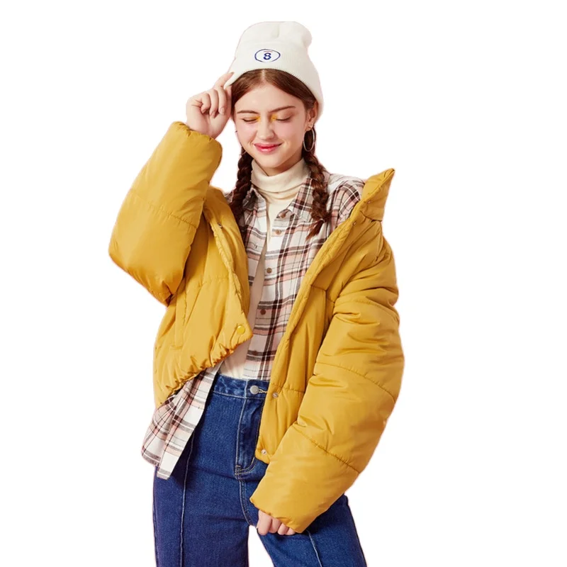 Куртка SEMIR женская короткая с подкладкой пуховик воротником стойкой и косым