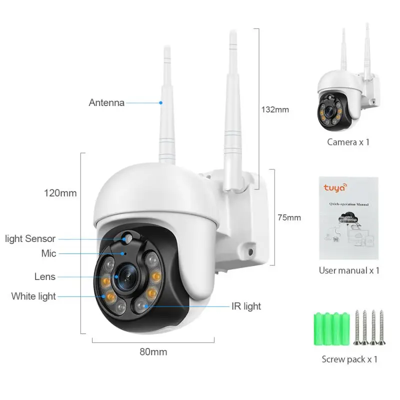 

Tuya 1080P IP Camera WIFI Wireless Solar Panel Battery Security Camera 2MP PIR Two Way Audio Waterproof Surveillance Camera