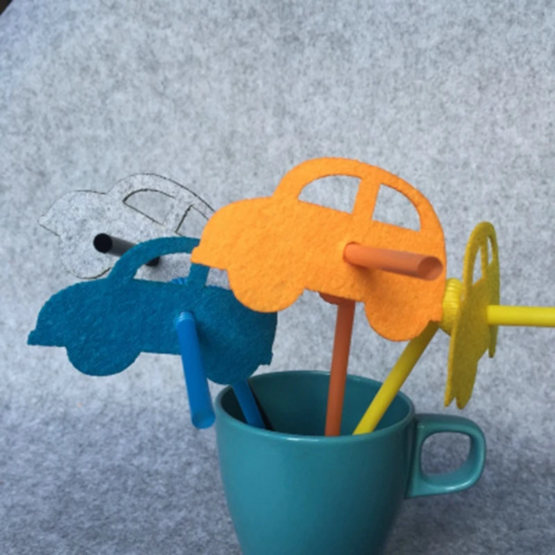 Креативные бумажные соломинки динозавр тема самолет облака Автомобиль Забавная