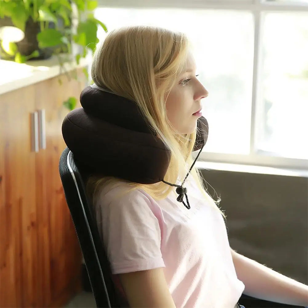 Двухслойная u образная Подушка под шею для путешествий офиса беременных женщин