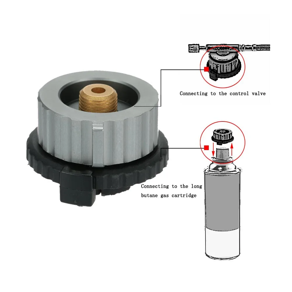 

Lixada Titanium Mini Ultralight Gas Stove with Cartridge Gas Refill Adapter Gas Tank Adapter Cooking Lighter Camping Equipment
