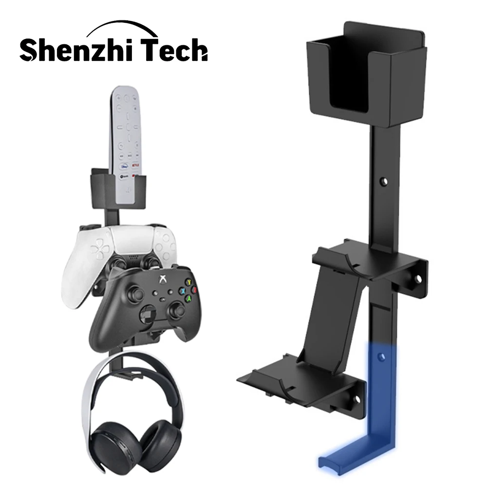 

Dual Game Controller & Headphone & Media Remote Stand Wall Mount Holder for PS5/PS4/Xbox