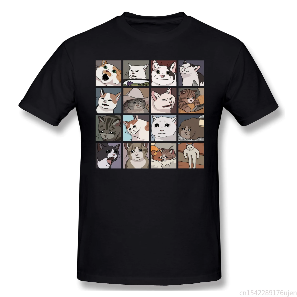 

Meme Cats 2.0 T-Shirt Women Birthday Gifts Short Sleeves Lycra Clothes Humor T Shirt Harajuku Funny Tees O Neck