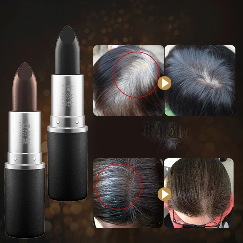 

Professional Hair Color Lipstick Pen Cover White Temporary Hair Dyeing Makeup DIY