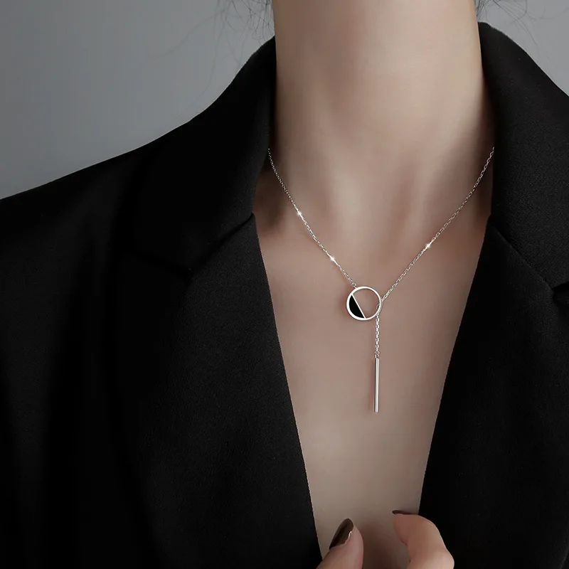 

2021 Long Tassel necklace female simple temperament sweater chain sweater fashion pendant Necklace Jewelry