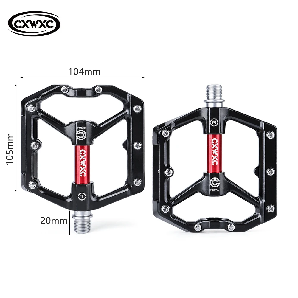 

CXWXC 1 Pair Bicycle Pedals Aluminum Alloy Anti Skid Scratch Resistant High-Speed Bearing Pedals For Mountain Road Bike Accessor