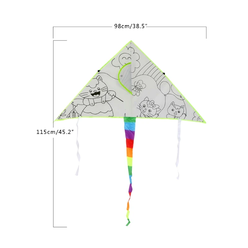 

2020 DIY Lightweight Graffiti Kite 1 Set Outdoor Diy Kite for Creative Kite Kit Flying Toys Children Kids gift Drop shipping