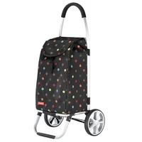 aluminum alloy foldable shopping cart six wheels climbing trolly with high quality waterproof shopping bag trolley