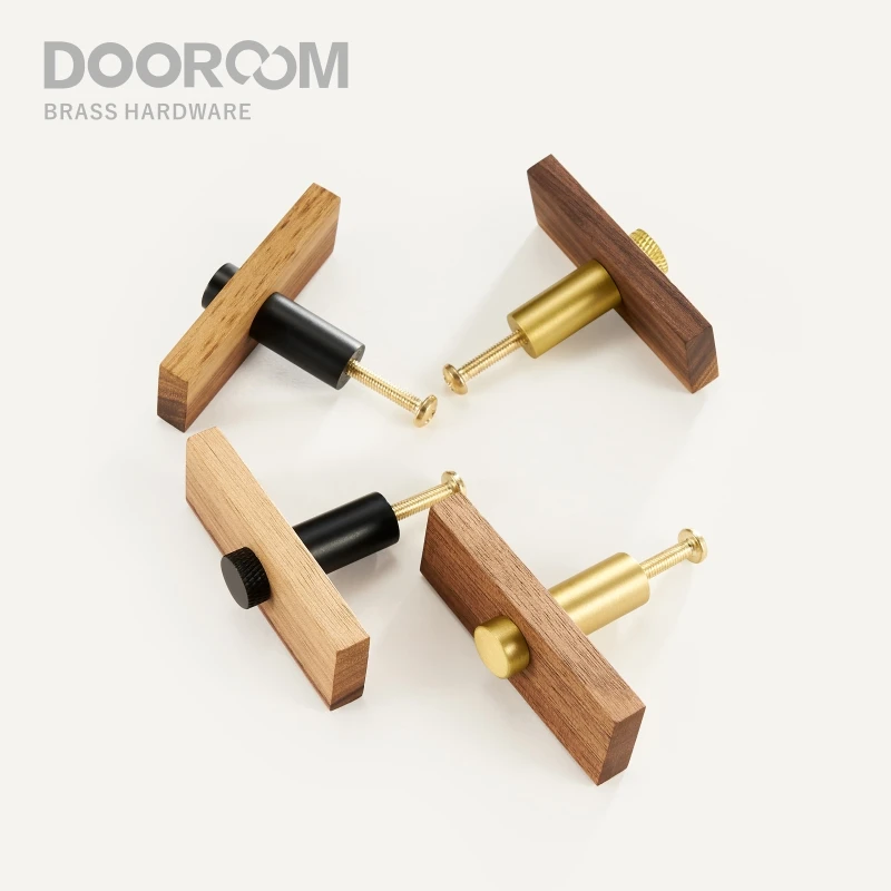 Dooroom грецкий орех латунные ручки мебели длинные современные Тянет Шкаф Комод