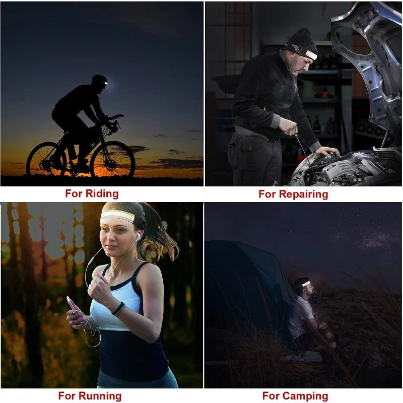 

30000LM Powerful COB LED Headlamp Portable 3 Modes Waterproof Headlight Ultra Bright Work Light Head Torch Head Flashlight