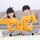 Хлопковая пижама для мальчиков и девочек 2-14 лет