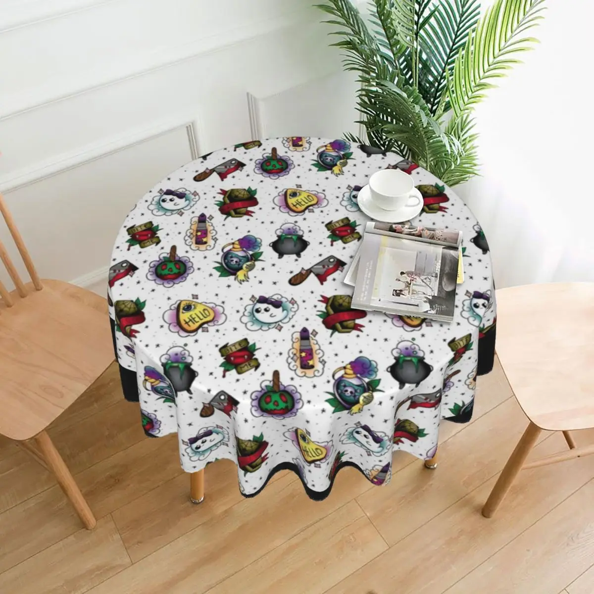 

Skull Tablecloth Buffet Polyester Table Cover Waterproof Cheap Protector Printed Table Cloth