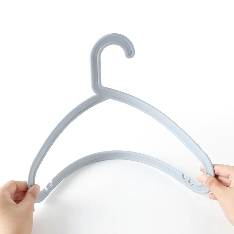 

10 Pcs Scratchless Hanger Wardrobe Home Plastic Adult Multi-functional Anti-slip Clothes Hanging White Clothing Support