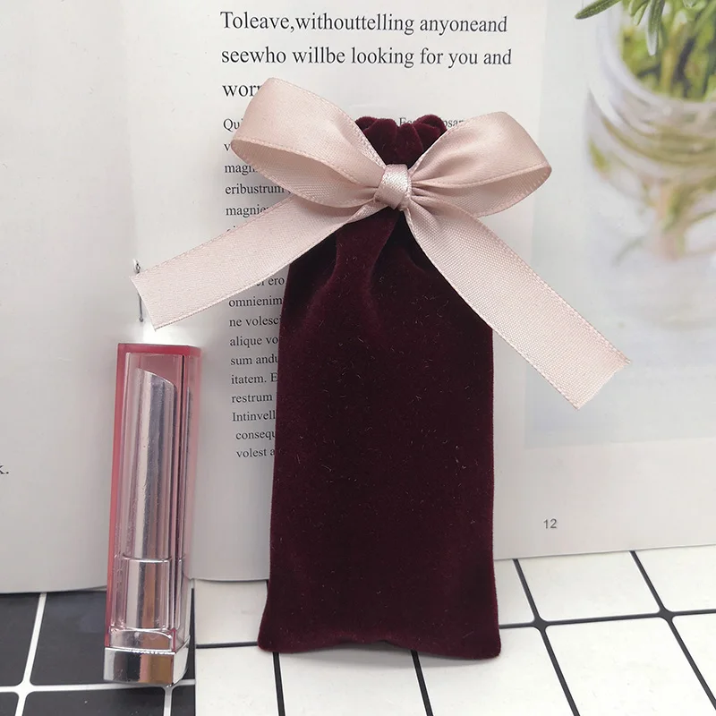 Wine Red champagne Слоновой кости Calabash упаковка Шнурок Бархатный Мешок Саше подарочный мешок ювелирные изделия свадебные конфеты вечерние Бусины Контейнер для хранения 6x13 9x11cm - Цвет: Wine Red champagne