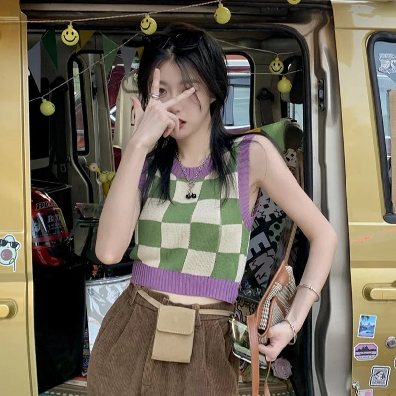 Женский трикотажный жилет без бретелек с V-образным вырезом | Женская одежда