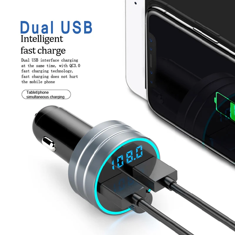 Автомобильный FM передатчик CDEN музыкальный mp3 плеер с U диском Bluetooth 5 0 приемник USB