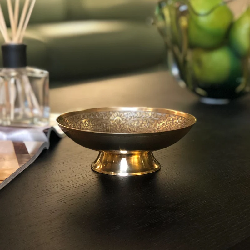 Медный лоток для хранения ручной резной ювелирных изделий витрина ожерелье