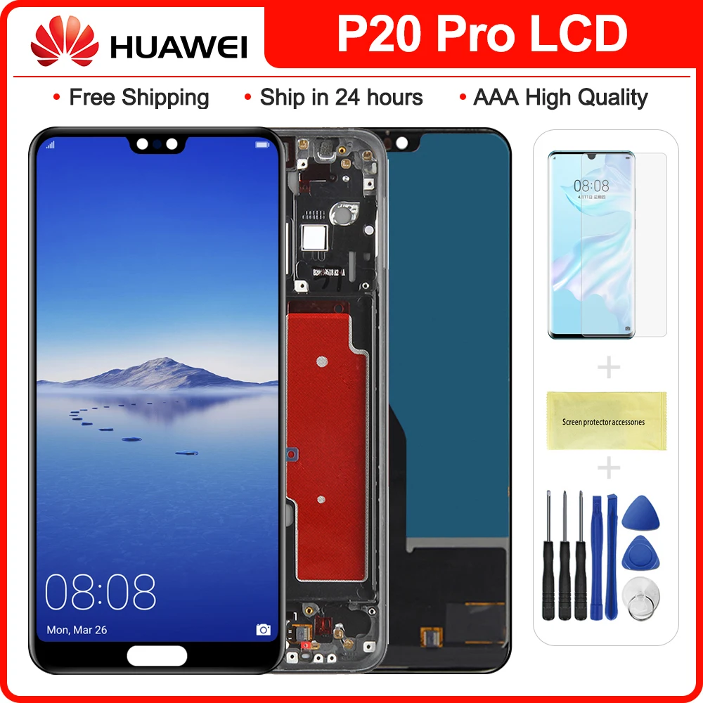 Enlarge Lcd For Huawei P20 Pro Lcd Display Touch Screen Digitizer Assembly Replacement For Huawei P20 Plus lcd CLT-AL01 CLT-L29 CLT-L09