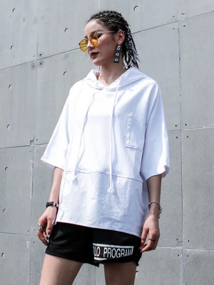 Женская свободная куртка с капюшоном Повседневная Уличная большого размера и