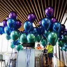 Металлический жемчужный латексный шар, плотный хром металлический Гелиевый шар, украшение для вечеринки в честь Дня рождения мальчиков и девочек, воздушный шар на день рождения 1, 25 шт.