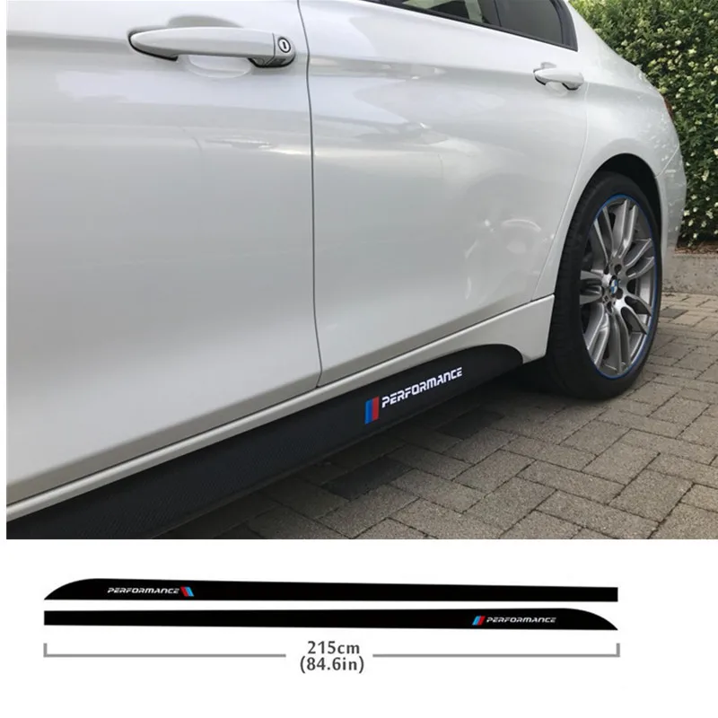 

M Performance sticker for BMW F30 F31 F32 F33 F22 F23 F15 F85 F10 E60 E61 G30 E90 Carbon Fibre Side Skirt Sill Racing Stripe
