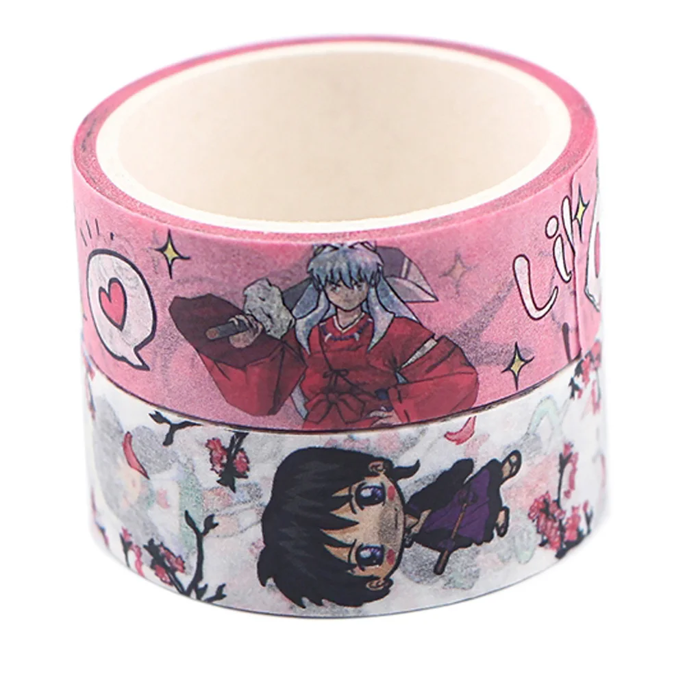 

JF684 аниме девочка клей наклейки с лентами Декоративные Канцелярские ленты лента Washi DIY планировщик изоляционная лента Школа канцелярских то...