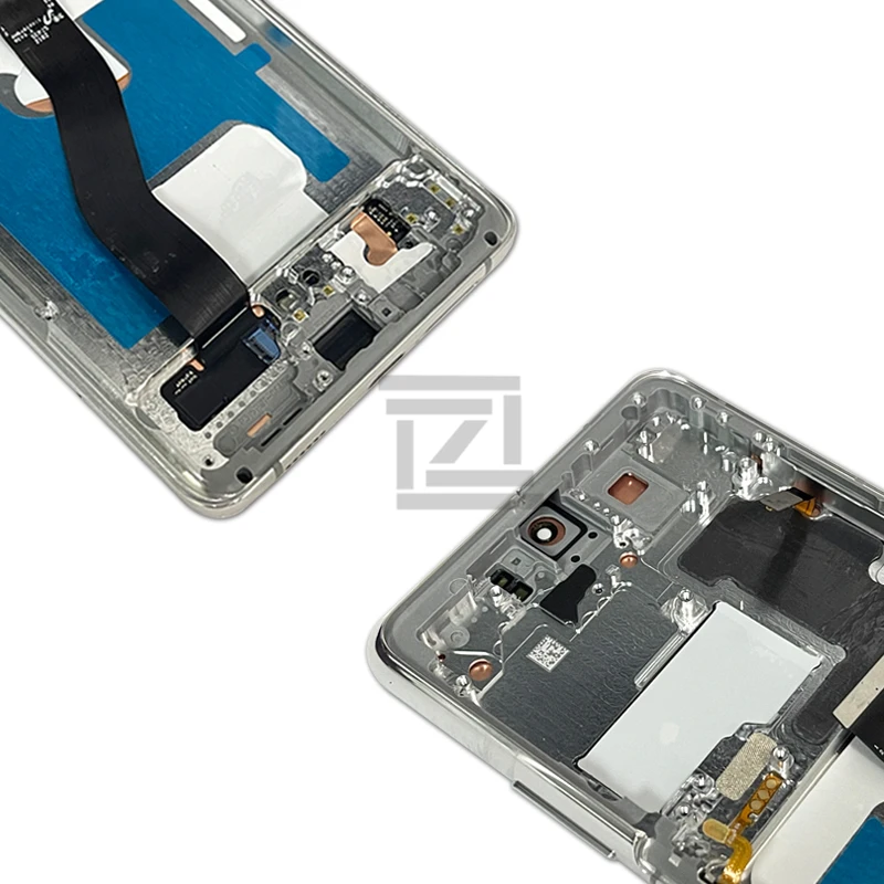 Pantalla LCD para Samsung Galaxy S21 Ultra 5g, montaje de digitalizador con pantalla t&aacute;ctil G988 G9880 + marco para Samsung S21U, piezas de reparaci&oacute;n de 6,8 pulgadas-3