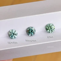 color d vvs loose moissanite stone blue green blue for jewelry ring round excellent cut synthetic diamond gemstone