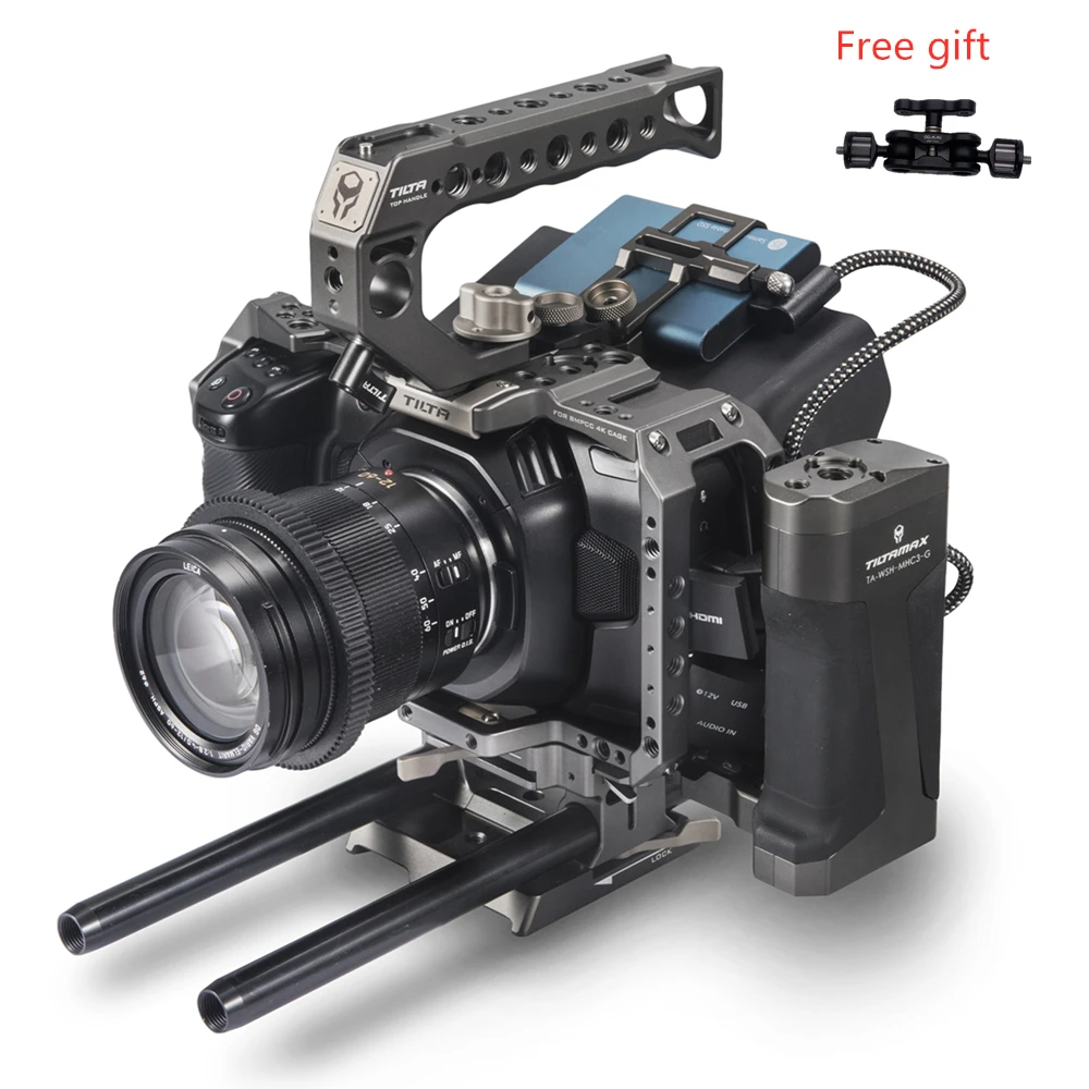 Клетка для камеры TILTA BMPCC 4K/Чехол Карманная камера кинотеатра Blackmagic 4K серая Tilta Cinema