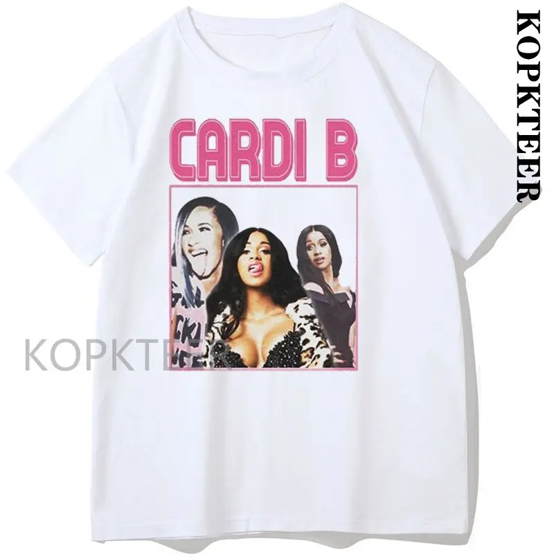 

Cardi B Kawaii Harajuku футболка для женщин Ullzang в стиле «хип-хоп», футболка с забавным мультипликационным принтом Графический Футболка 90s модные футб...