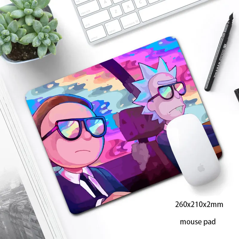 

Anime Morty Mouse Pad 260x210mm Computer Mousepad Tapis De Souris for Gamer Office PC Desk Mat Mause Pad laptop mouse pad gift