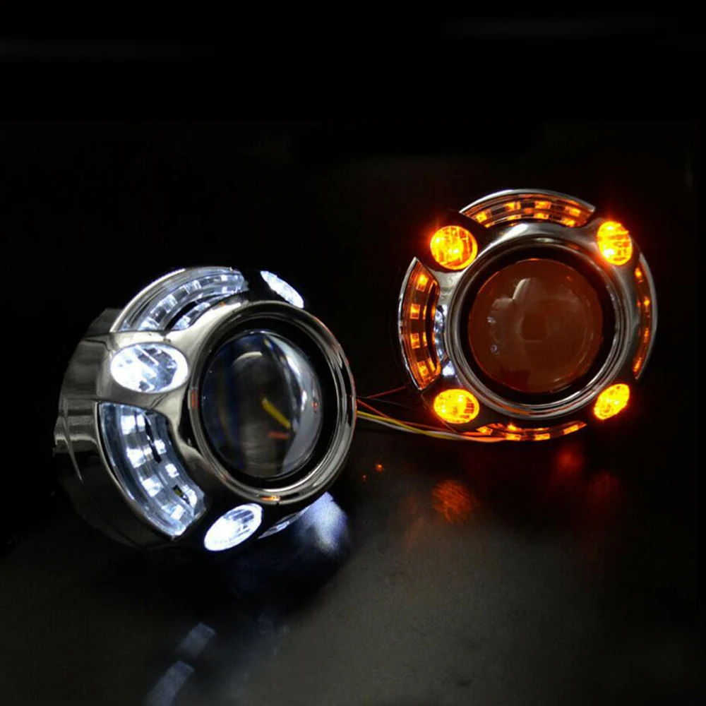3 0 дюйма d2h биксеноновый объектив для проектора led дневной пробежки ангельские