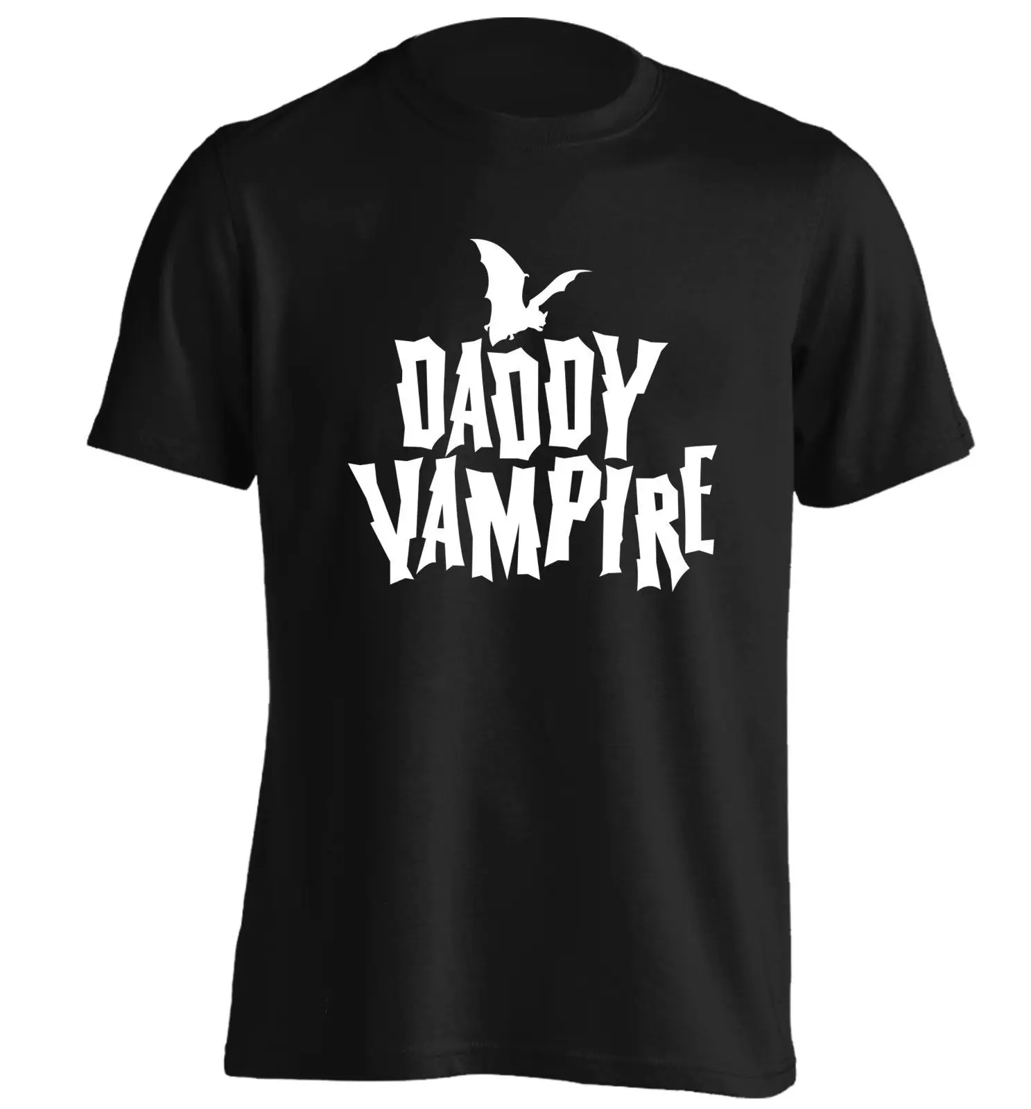 Daddy футболка с вампиром на Хэллоуин надписью Trick or treat bat fangs Dracula goth joke Cool casual pride