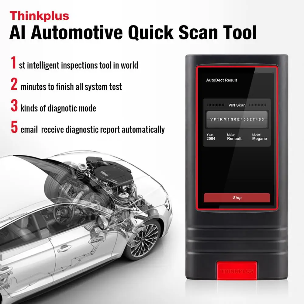 Thinkcar Thinkplus OBDII считыватель кодов 12 В Автомобильный сканер поток данных VIN OBD2