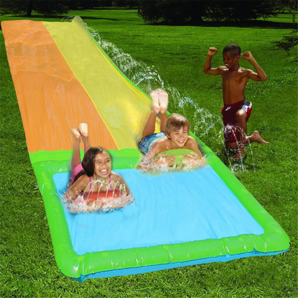 

ChildrenWater Slide Garden Splash Surf Water Slide Children Summer Lawn Water Slide Spray Sprinkle Pool for Fun Racing Outdoor